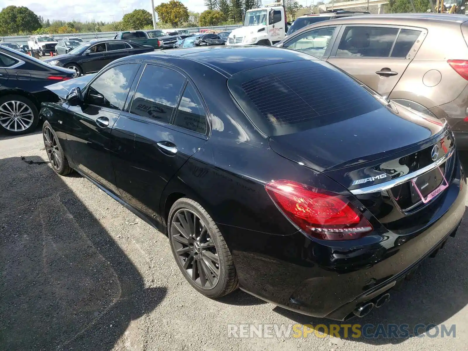 3 Photograph of a damaged car W1KWF6EB1MR607893 MERCEDES-BENZ C CLASS 2021