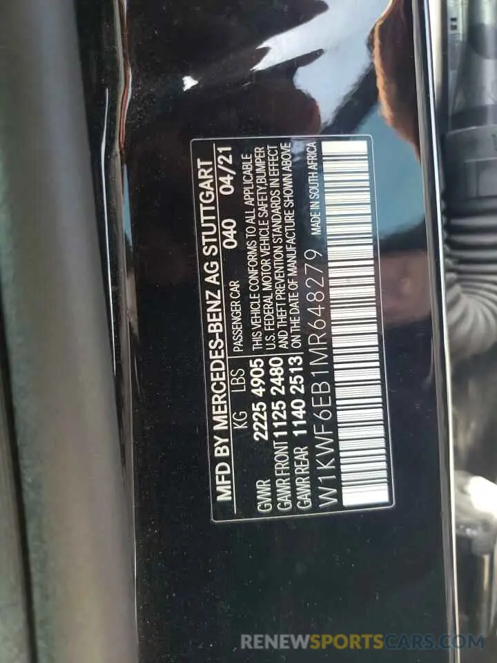 12 Photograph of a damaged car W1KWF6EB1MR648279 MERCEDES-BENZ C-CLASS 2021
