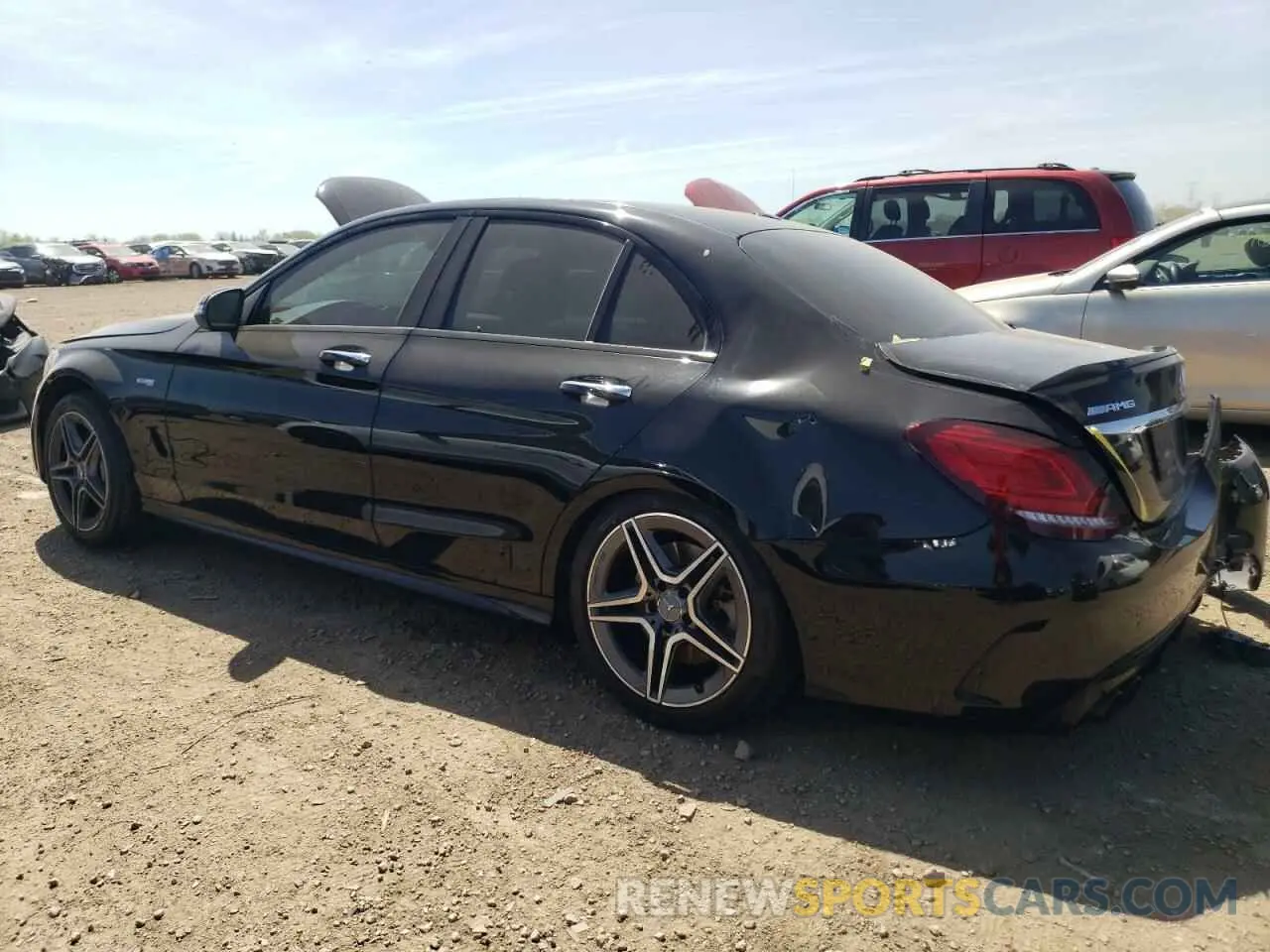 2 Photograph of a damaged car W1KWF6EB1MR648279 MERCEDES-BENZ C-CLASS 2021