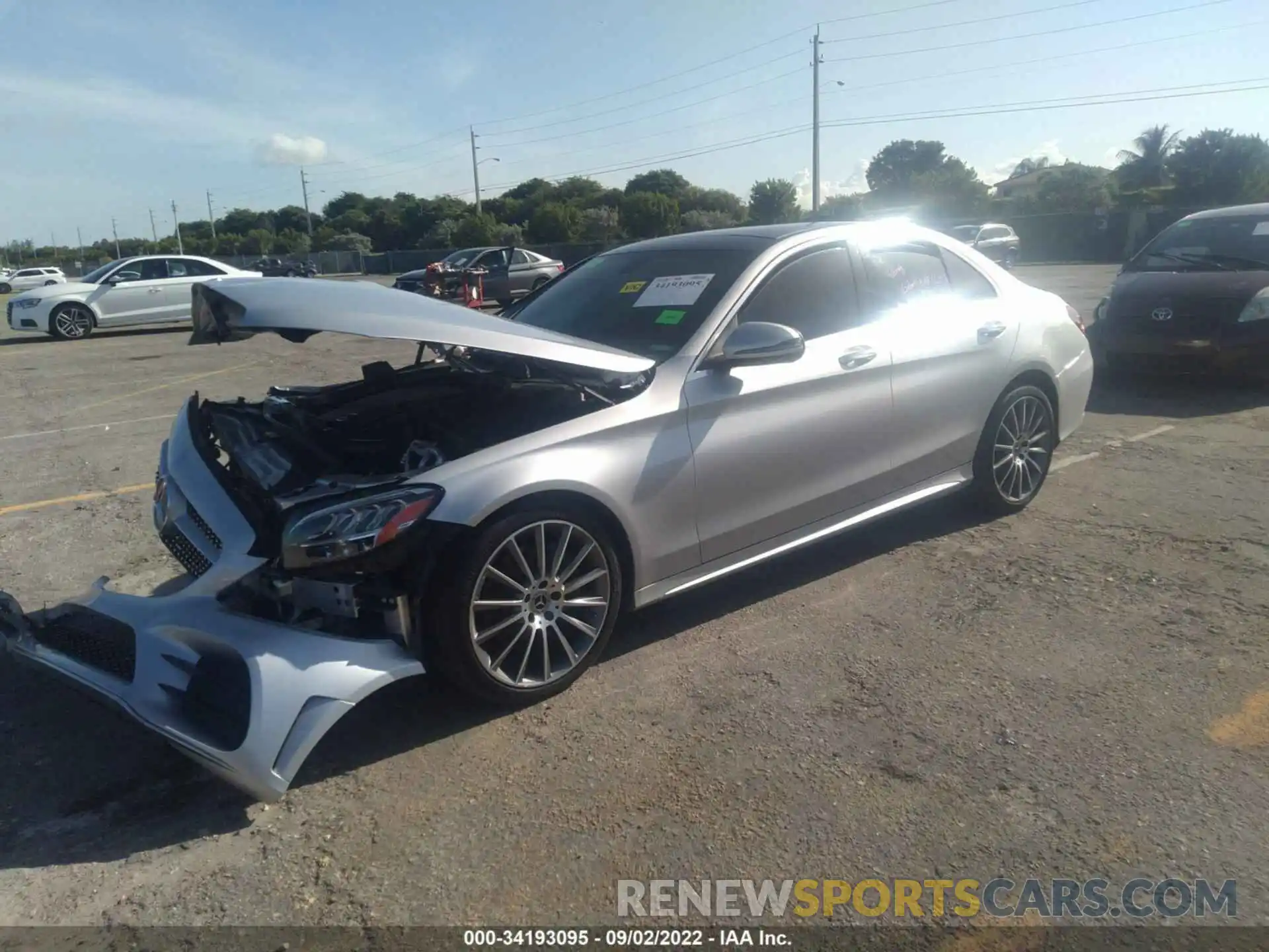 2 Photograph of a damaged car W1KWF8DB0MR648982 MERCEDES-BENZ C-CLASS 2021