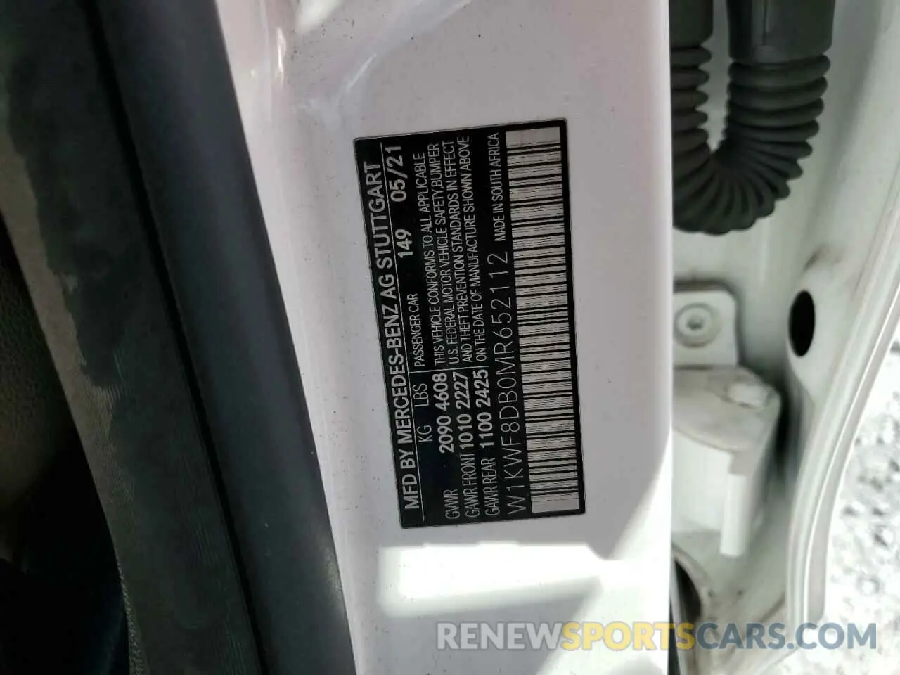 13 Photograph of a damaged car W1KWF8DB0MR652112 MERCEDES-BENZ C-CLASS 2021