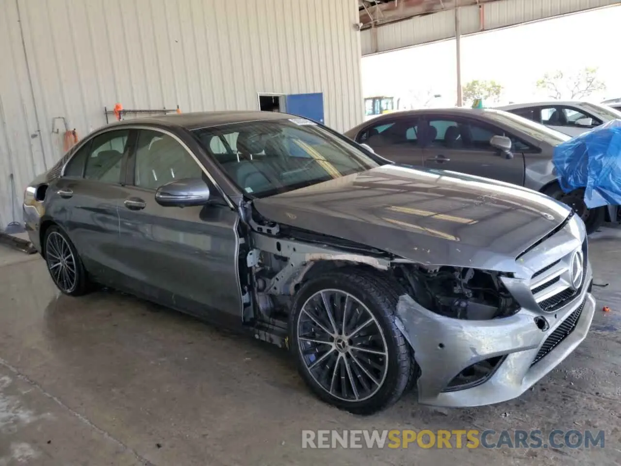 4 Photograph of a damaged car W1KWF8DB0MR652336 MERCEDES-BENZ C-CLASS 2021