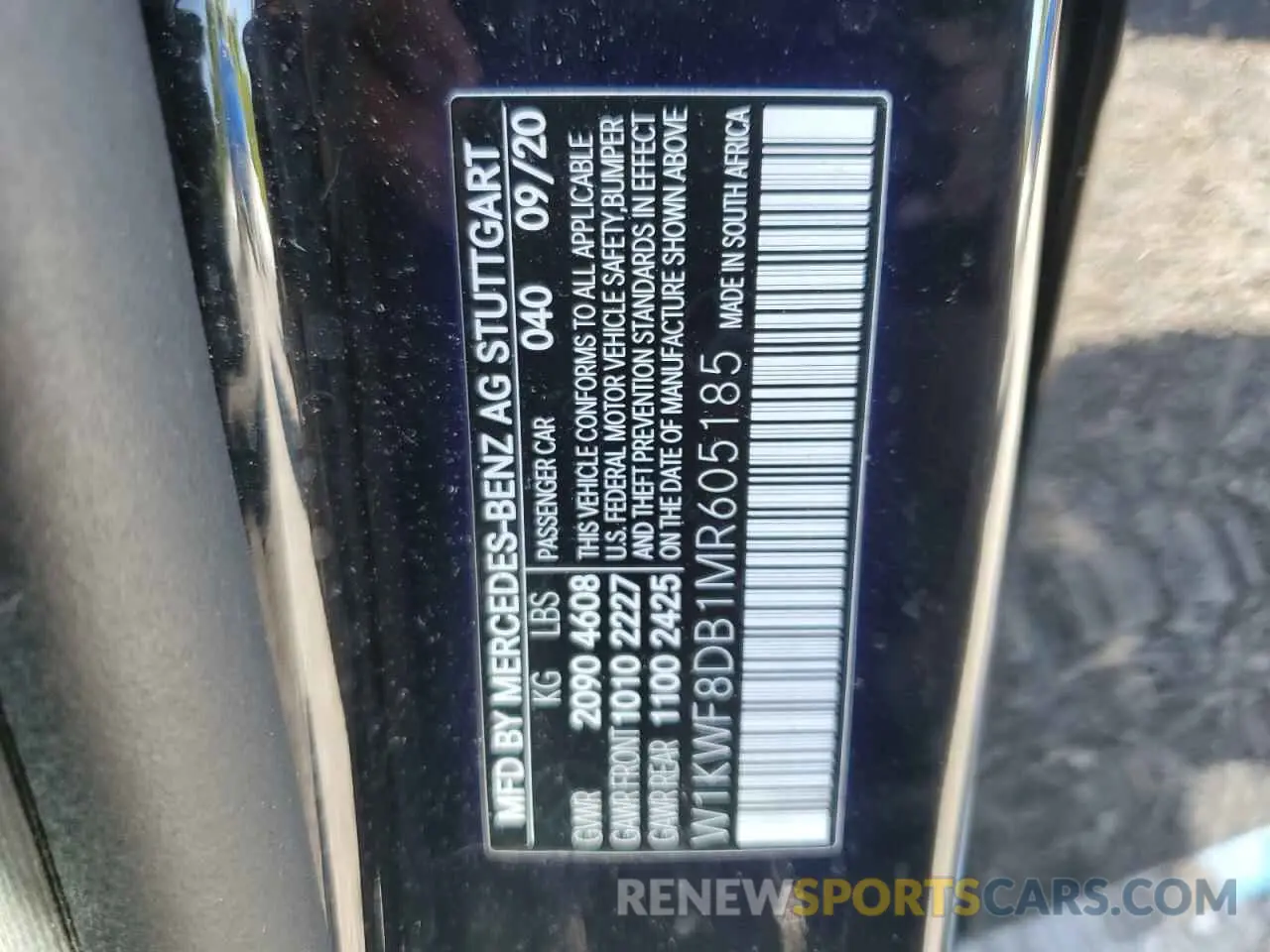 14 Photograph of a damaged car W1KWF8DB1MR605185 MERCEDES-BENZ C-CLASS 2021