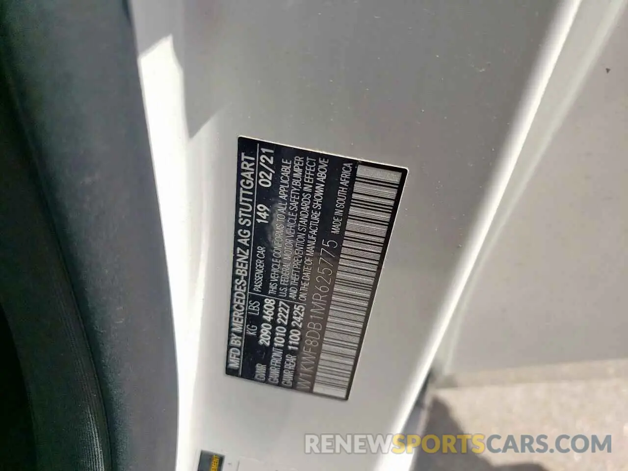 14 Photograph of a damaged car W1KWF8DB1MR625775 MERCEDES-BENZ C-CLASS 2021