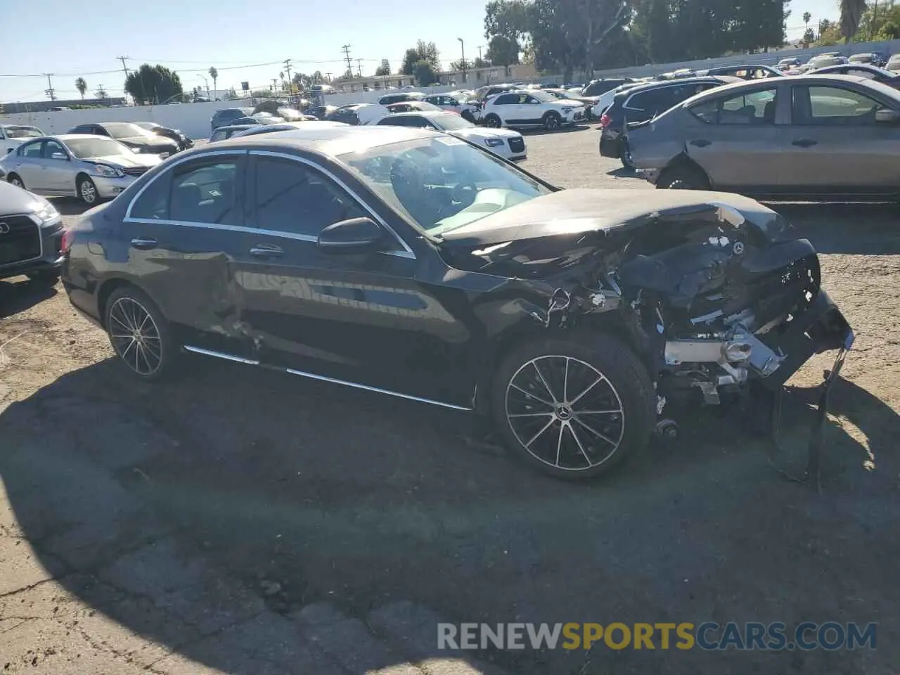 4 Photograph of a damaged car W1KWF8DB2MR618169 MERCEDES-BENZ C-CLASS 2021