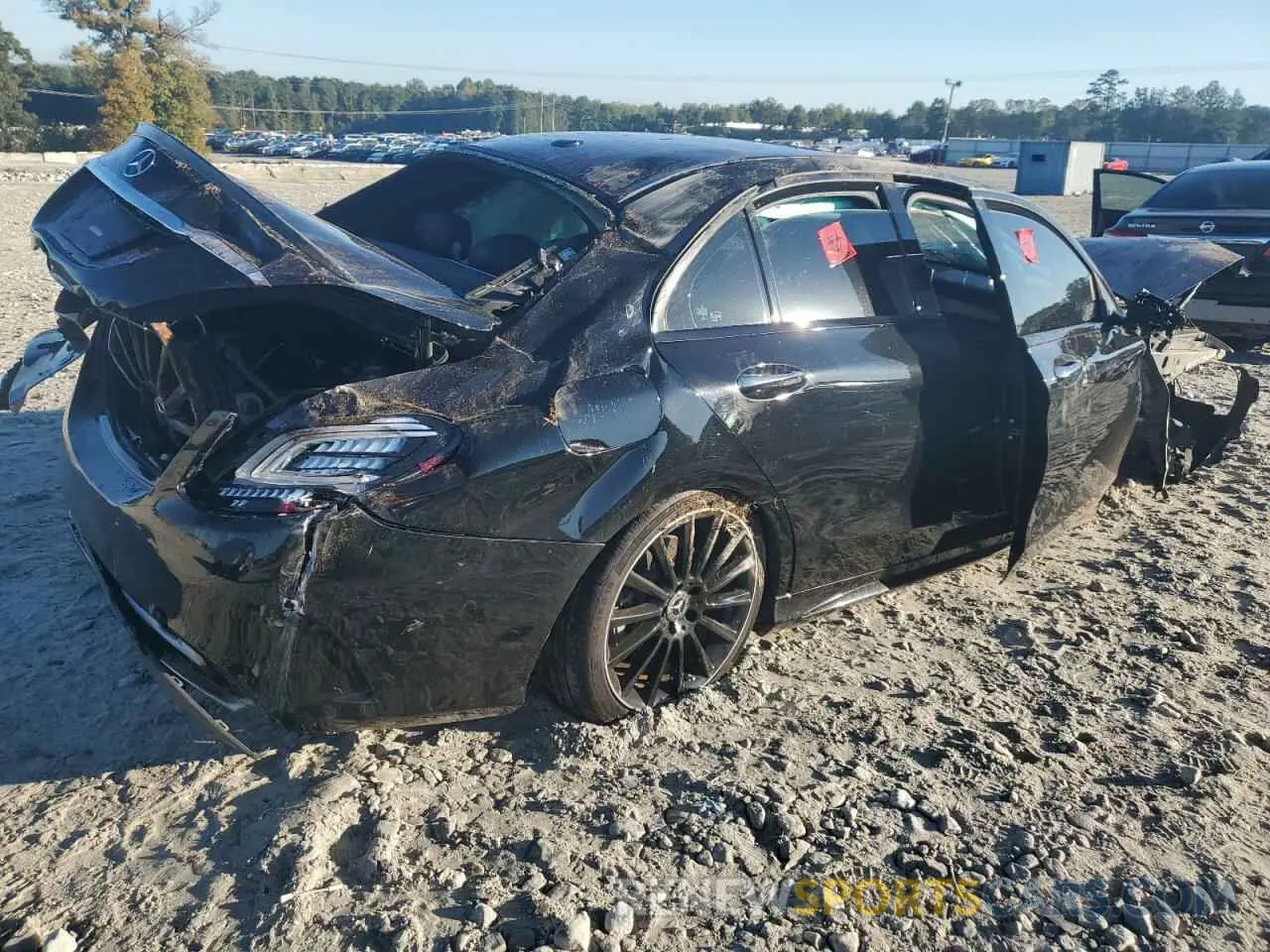 3 Photograph of a damaged car W1KWF8DB2MR647560 MERCEDES-BENZ C-CLASS 2021