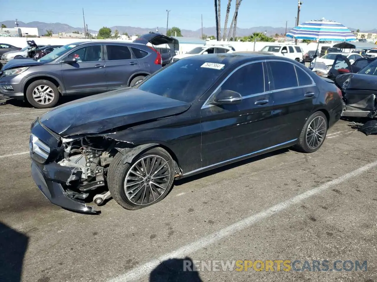 1 Photograph of a damaged car W1KWF8DB3MR611392 MERCEDES-BENZ C-CLASS 2021