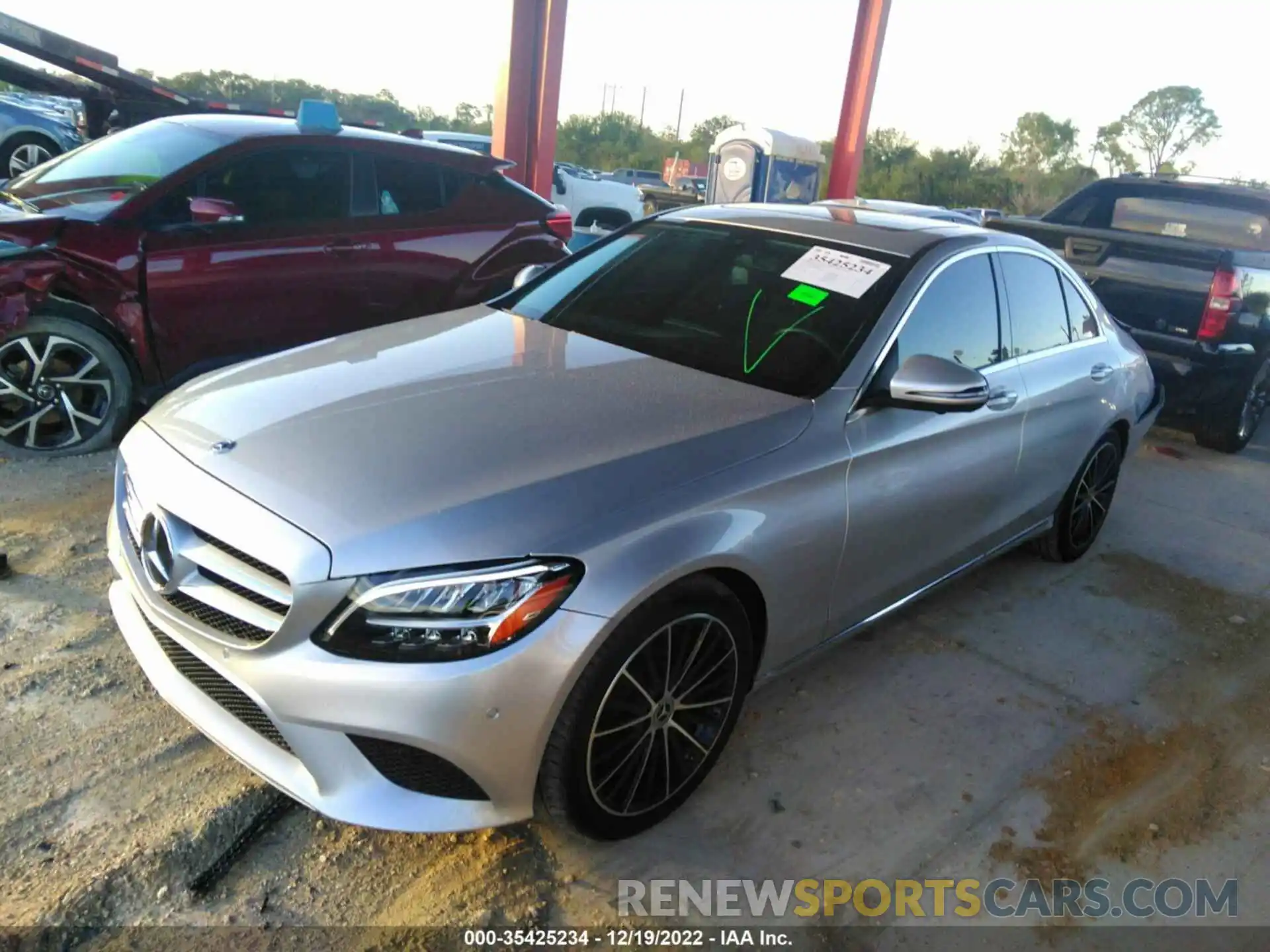 2 Photograph of a damaged car W1KWF8DB3MR650743 MERCEDES-BENZ C-CLASS 2021