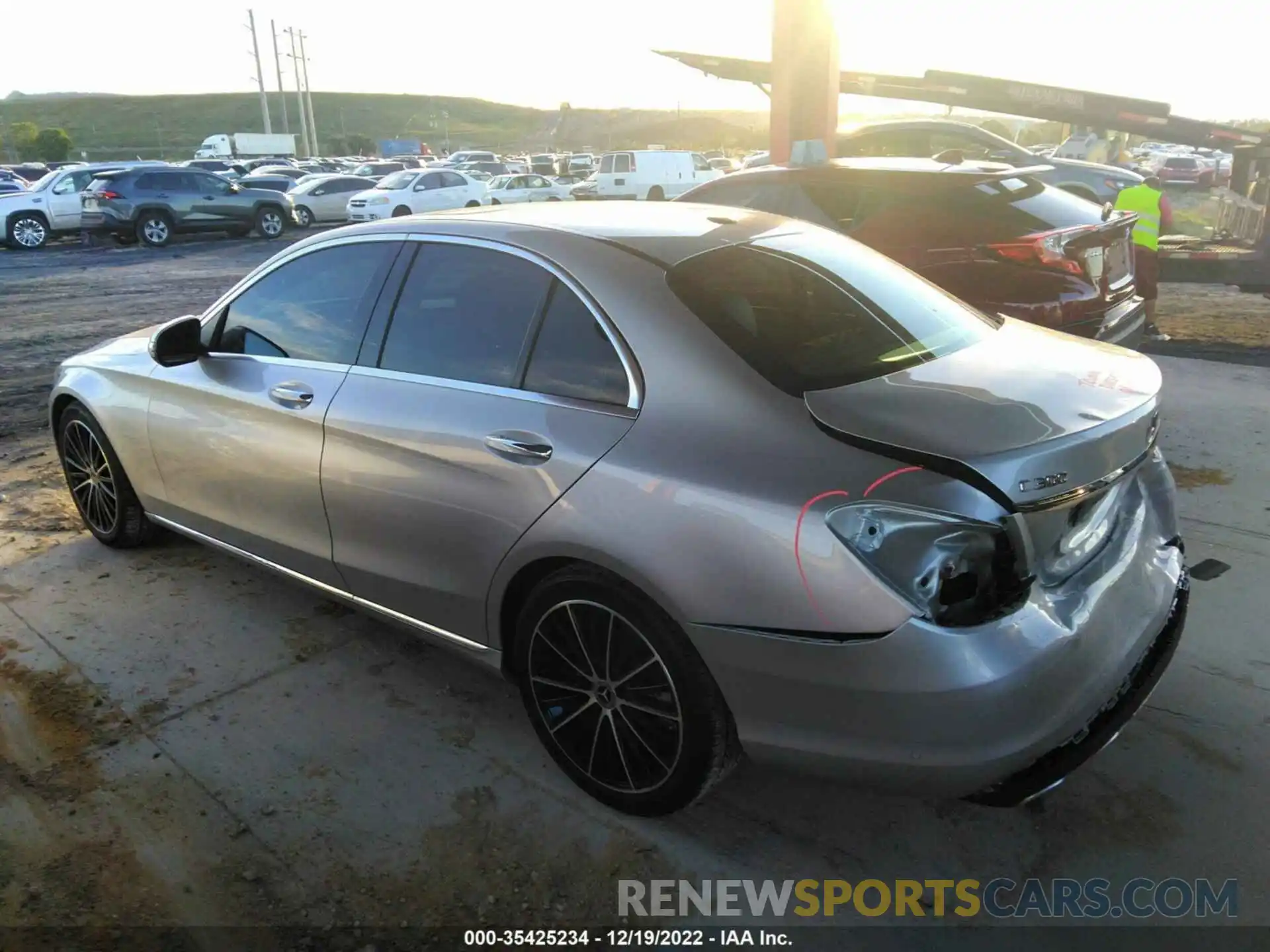 3 Photograph of a damaged car W1KWF8DB3MR650743 MERCEDES-BENZ C-CLASS 2021