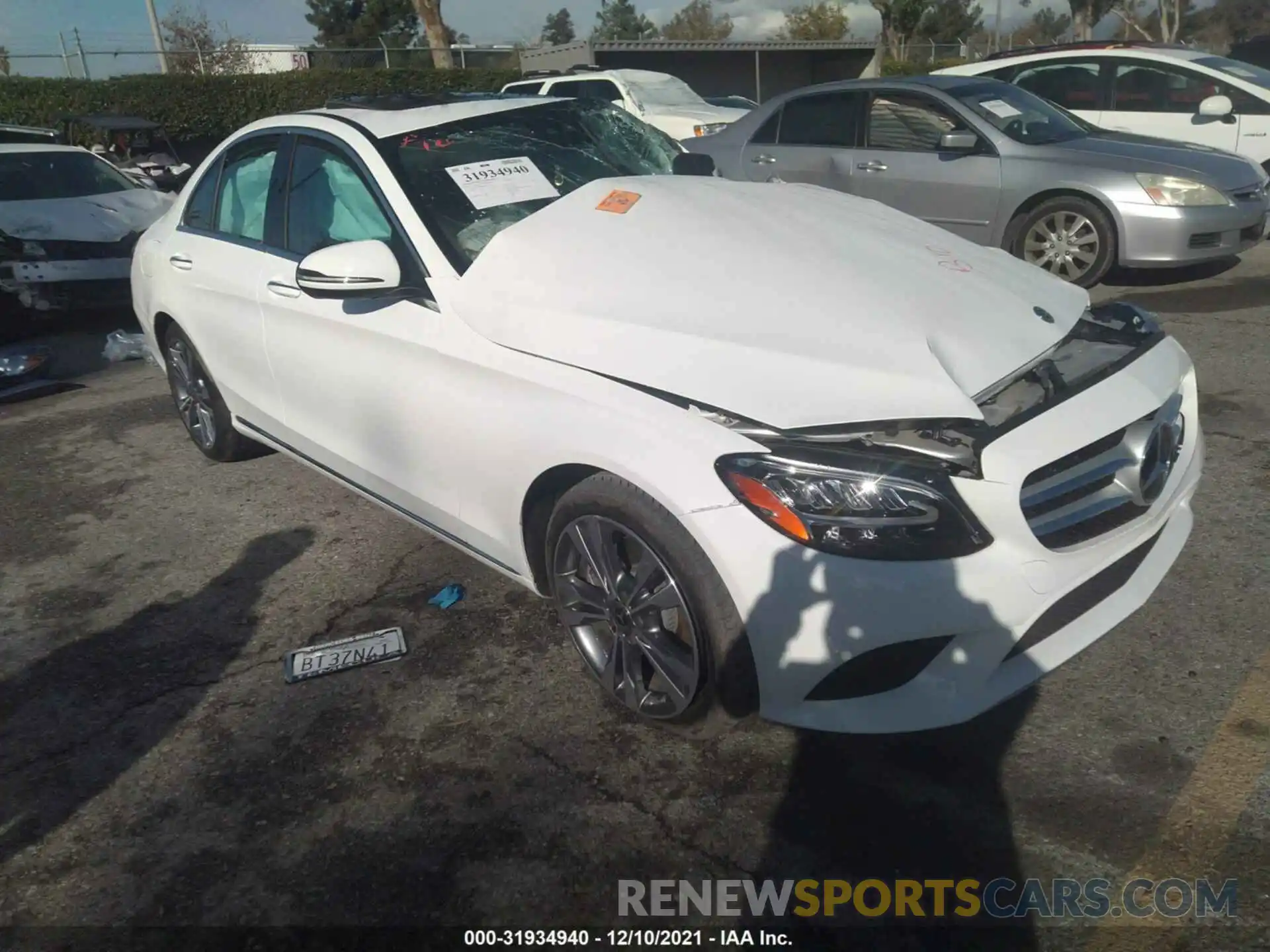 1 Photograph of a damaged car W1KWF8DB4MR646152 MERCEDES-BENZ C-CLASS 2021