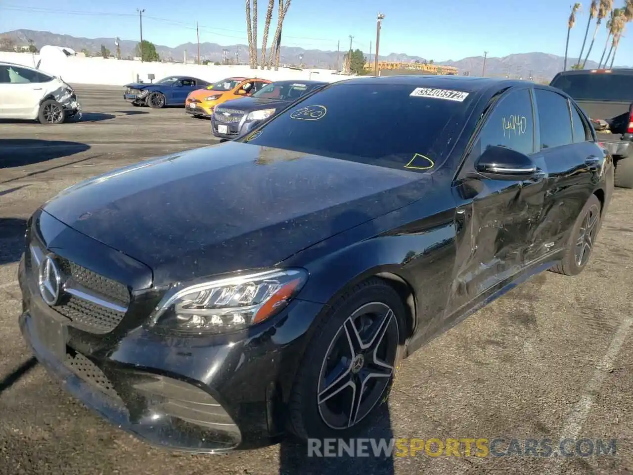 2 Photograph of a damaged car W1KWF8DB5MR608168 MERCEDES-BENZ C-CLASS 2021