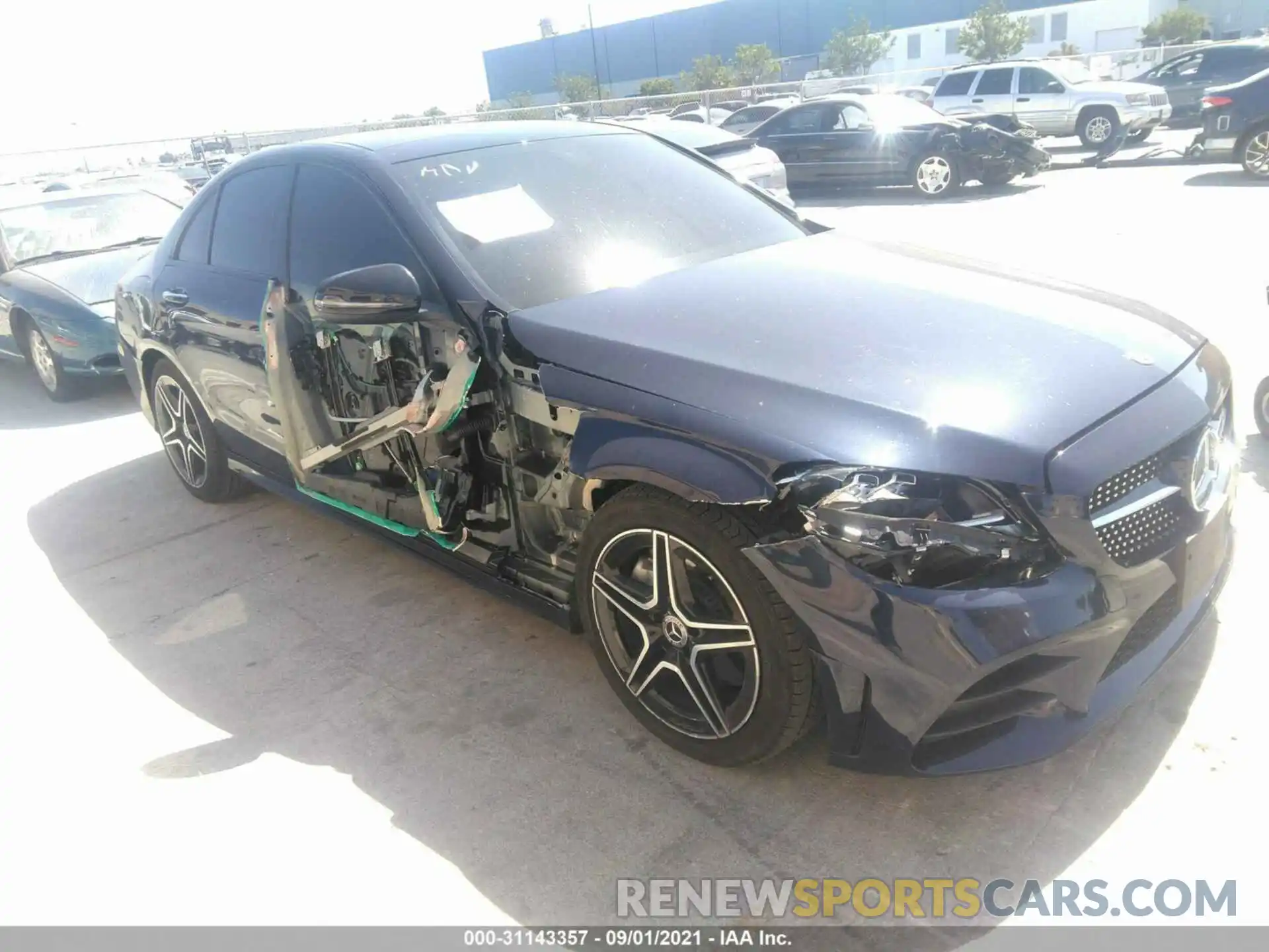 1 Photograph of a damaged car W1KWF8DB7MR616613 MERCEDES-BENZ C-CLASS 2021