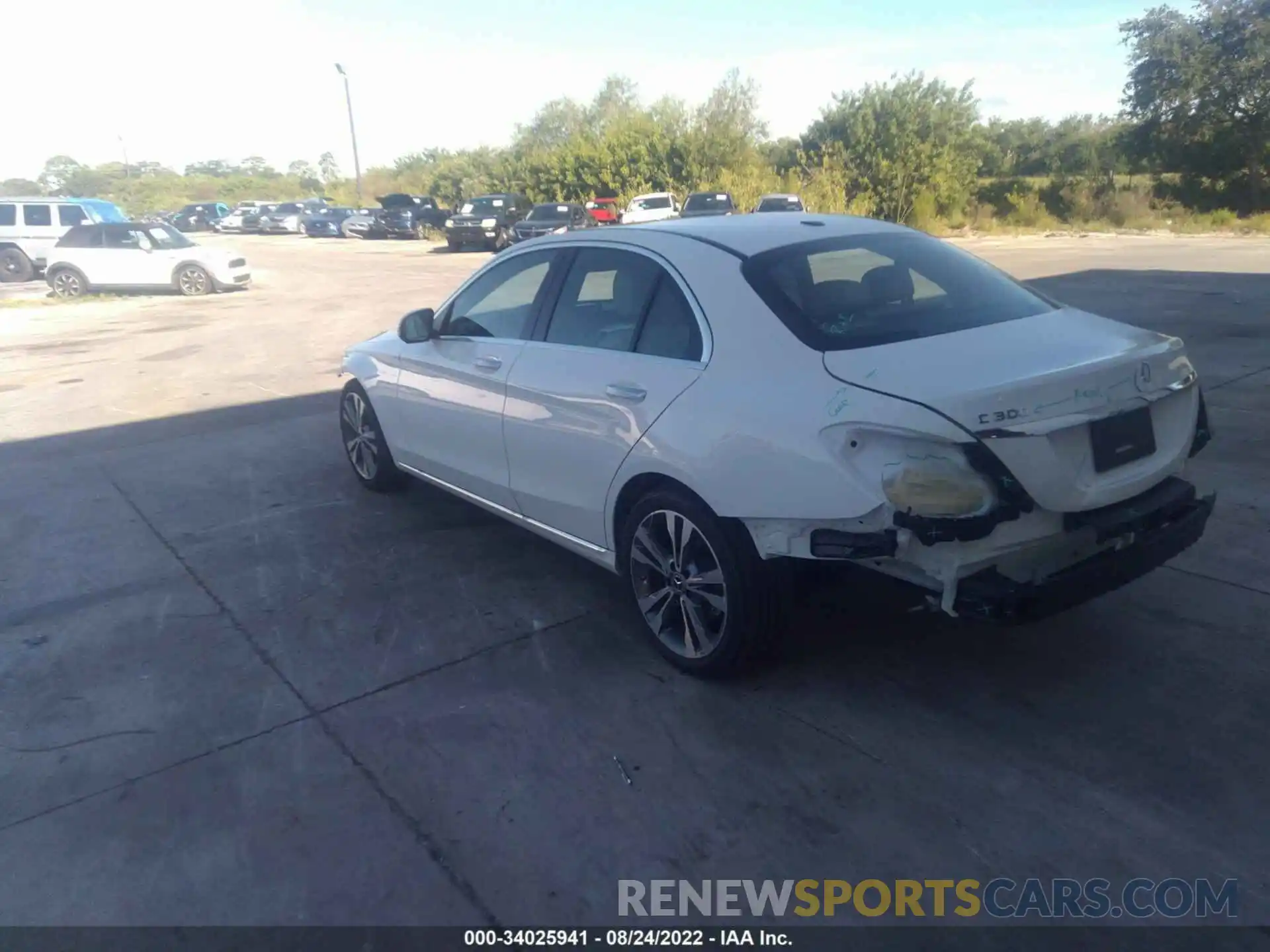 3 Photograph of a damaged car W1KWF8DB9MR611817 MERCEDES-BENZ C-CLASS 2021