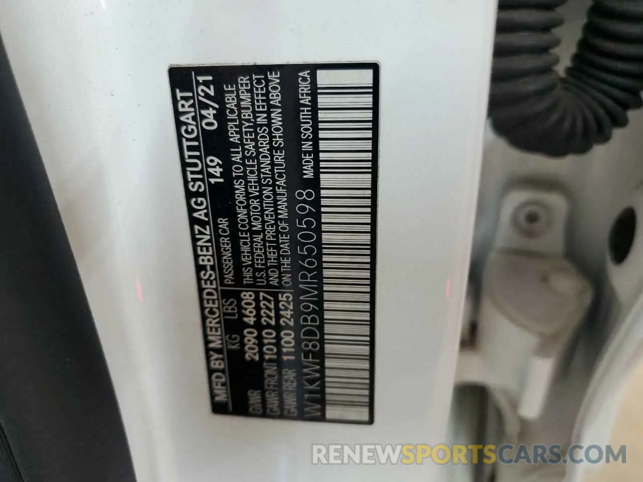 12 Photograph of a damaged car W1KWF8DB9MR650598 MERCEDES-BENZ C-CLASS 2021