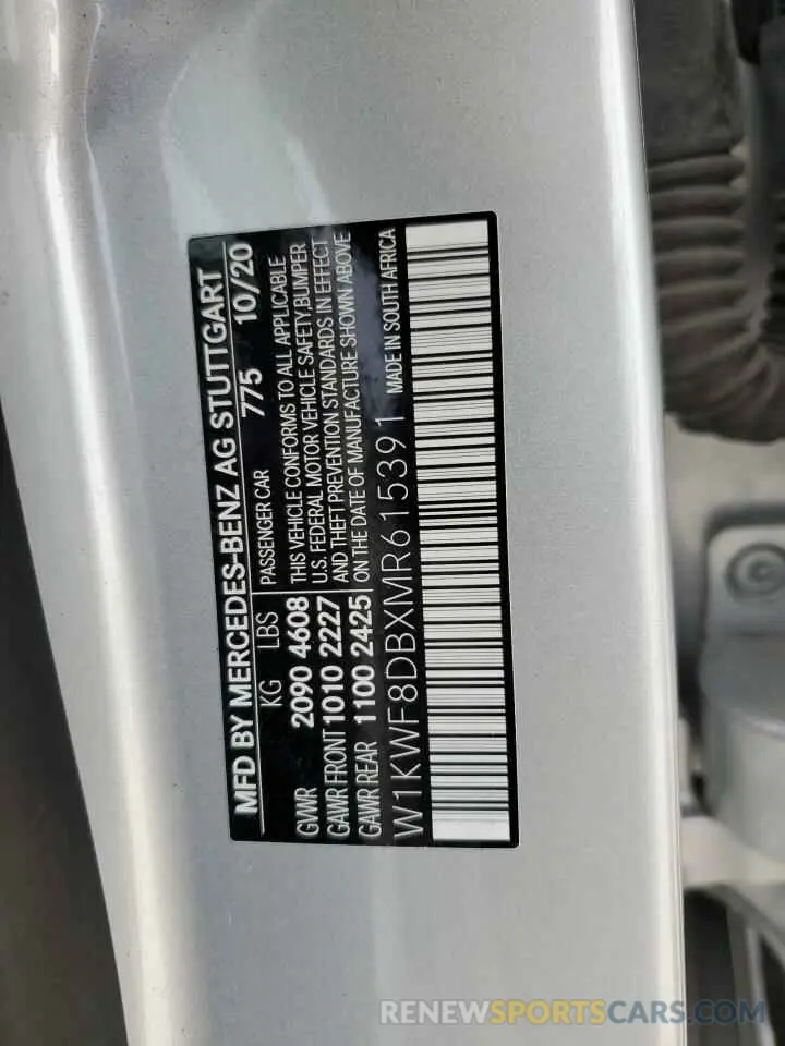 13 Photograph of a damaged car W1KWF8DBXMR615391 MERCEDES-BENZ C-CLASS 2021