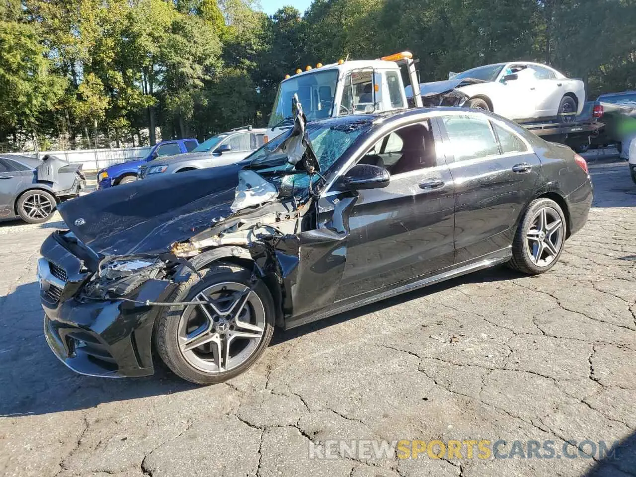 1 Photograph of a damaged car W1KWF8EB4MR648305 MERCEDES-BENZ C-CLASS 2021