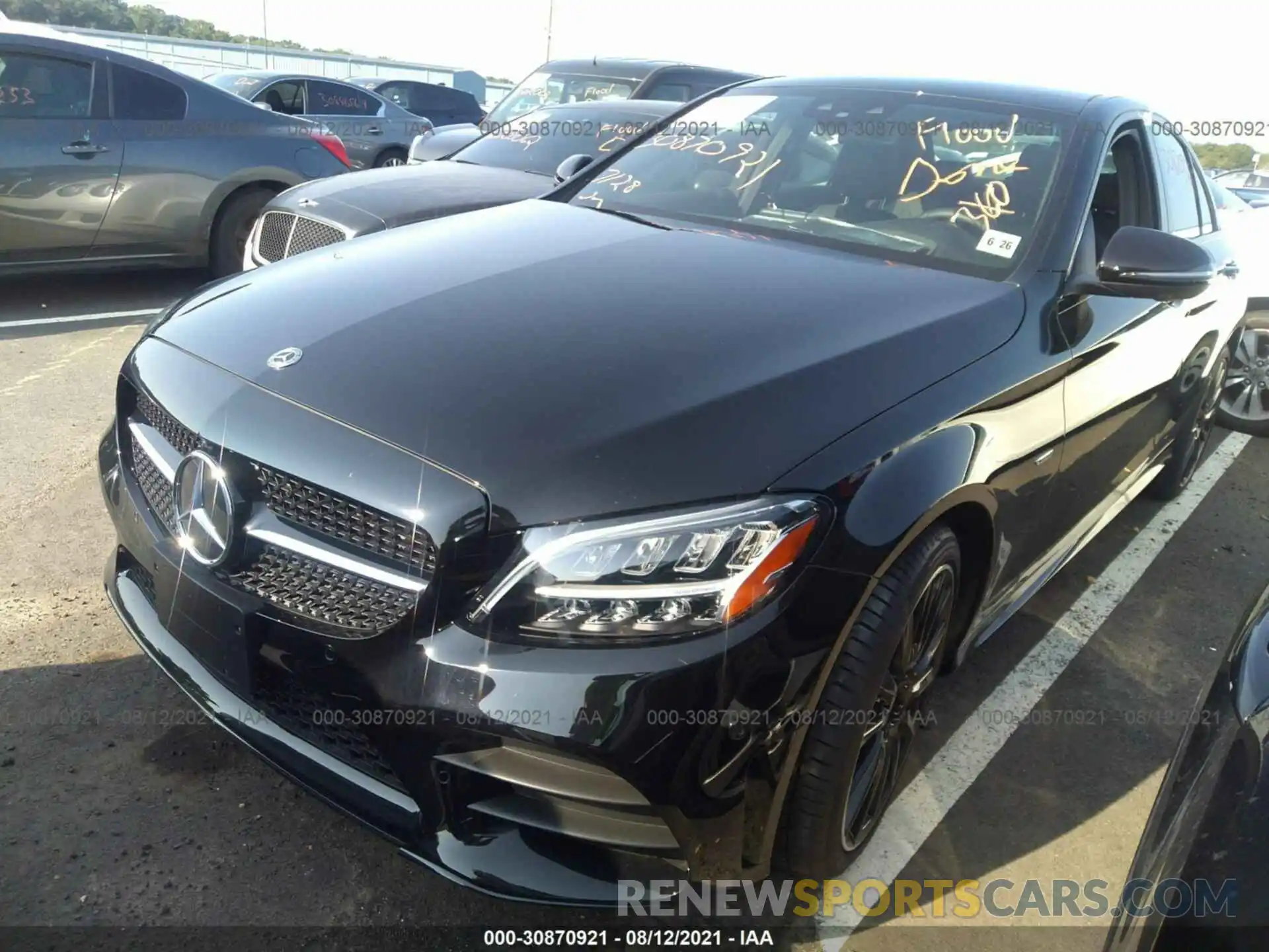 2 Photograph of a damaged car W1KWF8EB6MR639654 MERCEDES-BENZ C-CLASS 2021