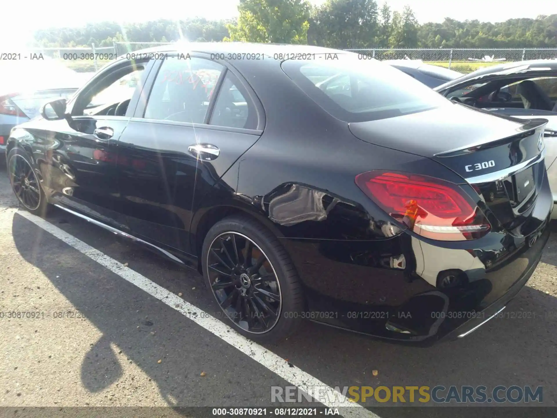 3 Photograph of a damaged car W1KWF8EB6MR639654 MERCEDES-BENZ C-CLASS 2021