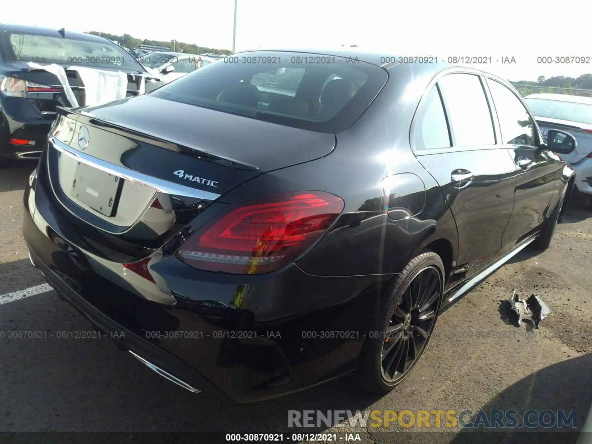 4 Photograph of a damaged car W1KWF8EB6MR639654 MERCEDES-BENZ C-CLASS 2021