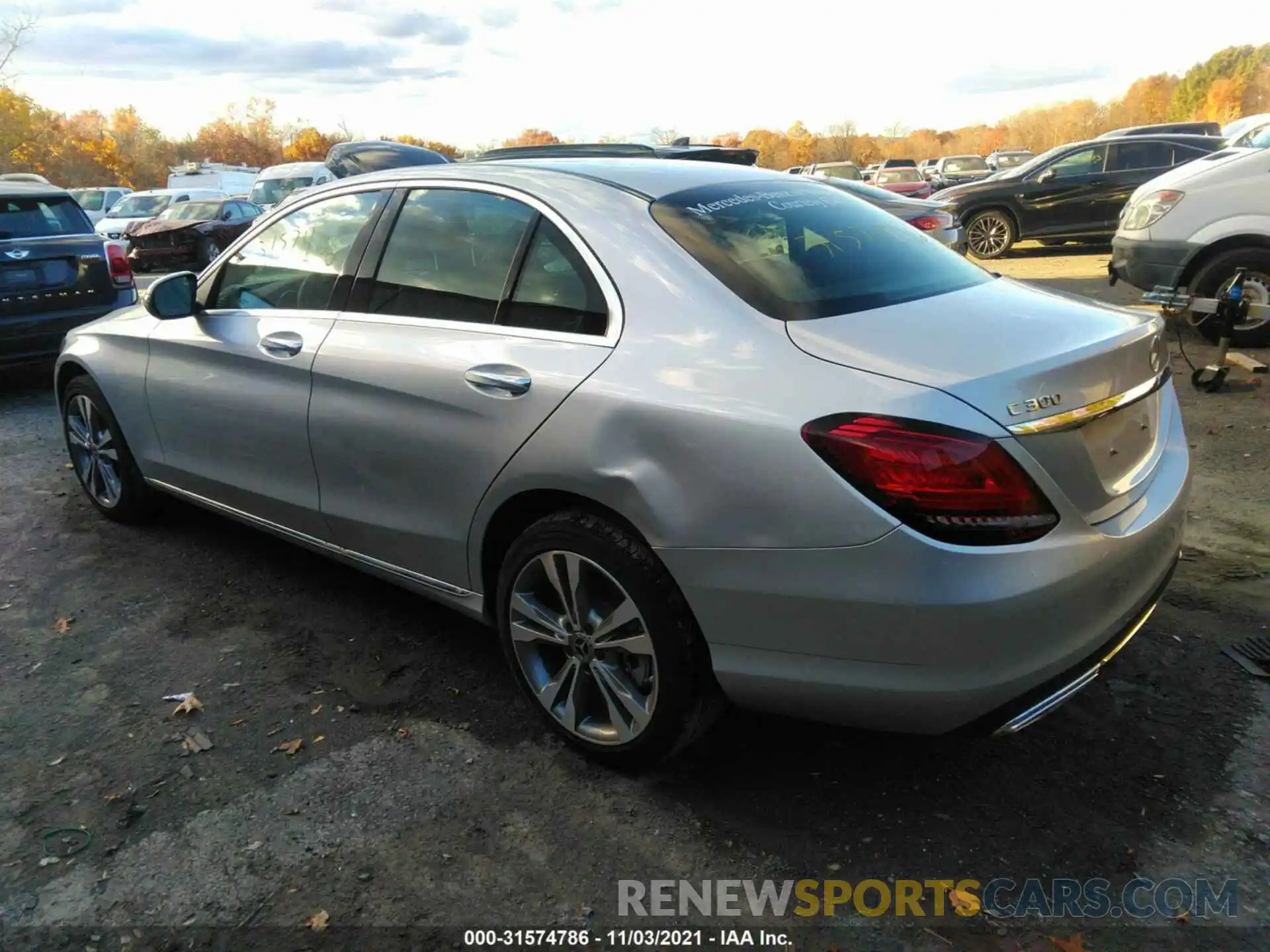 3 Photograph of a damaged car W1KWF8EB8MR642068 MERCEDES-BENZ C-CLASS 2021