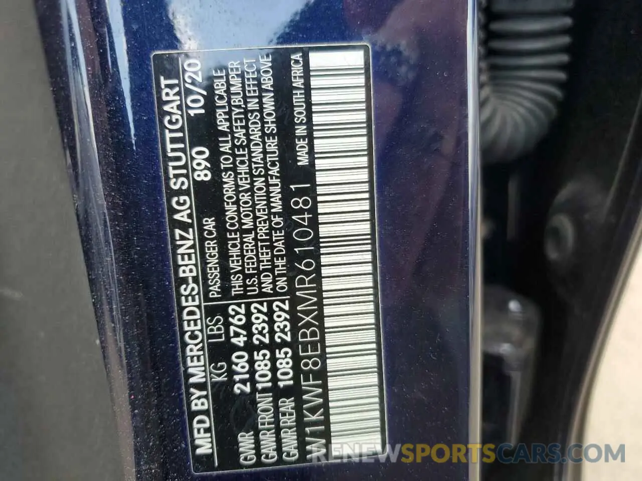 12 Photograph of a damaged car W1KWF8EBXMR610481 MERCEDES-BENZ C-CLASS 2021