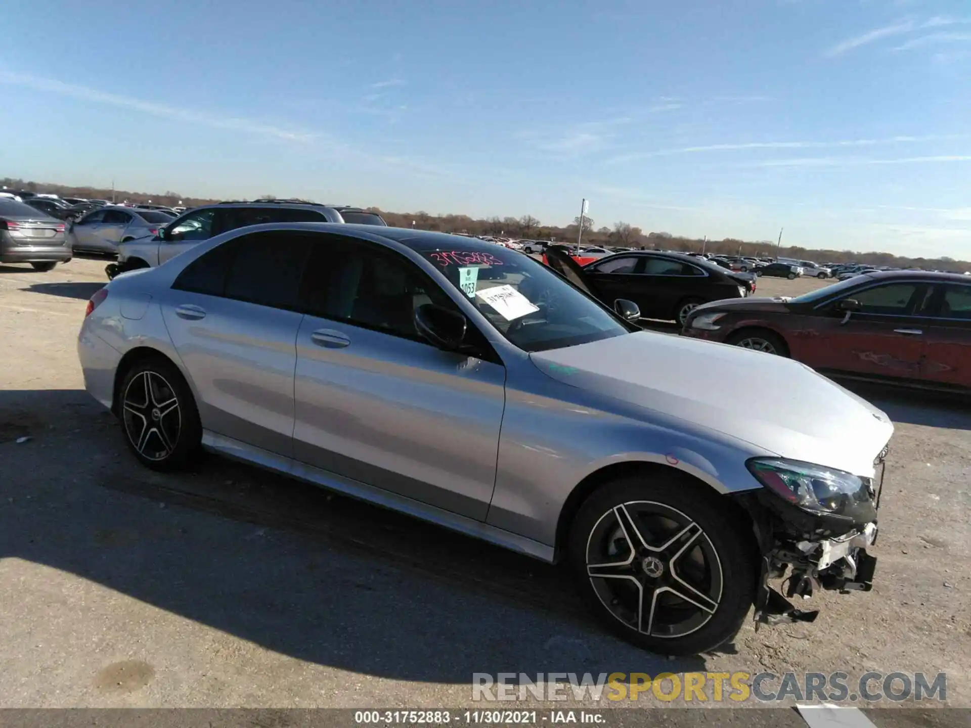 1 Photograph of a damaged car W1KWF8EBXMR650446 MERCEDES-BENZ C-CLASS 2021