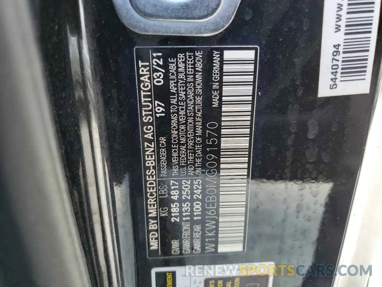 13 Photograph of a damaged car W1KWJ6EB0MG091570 MERCEDES-BENZ C-CLASS 2021