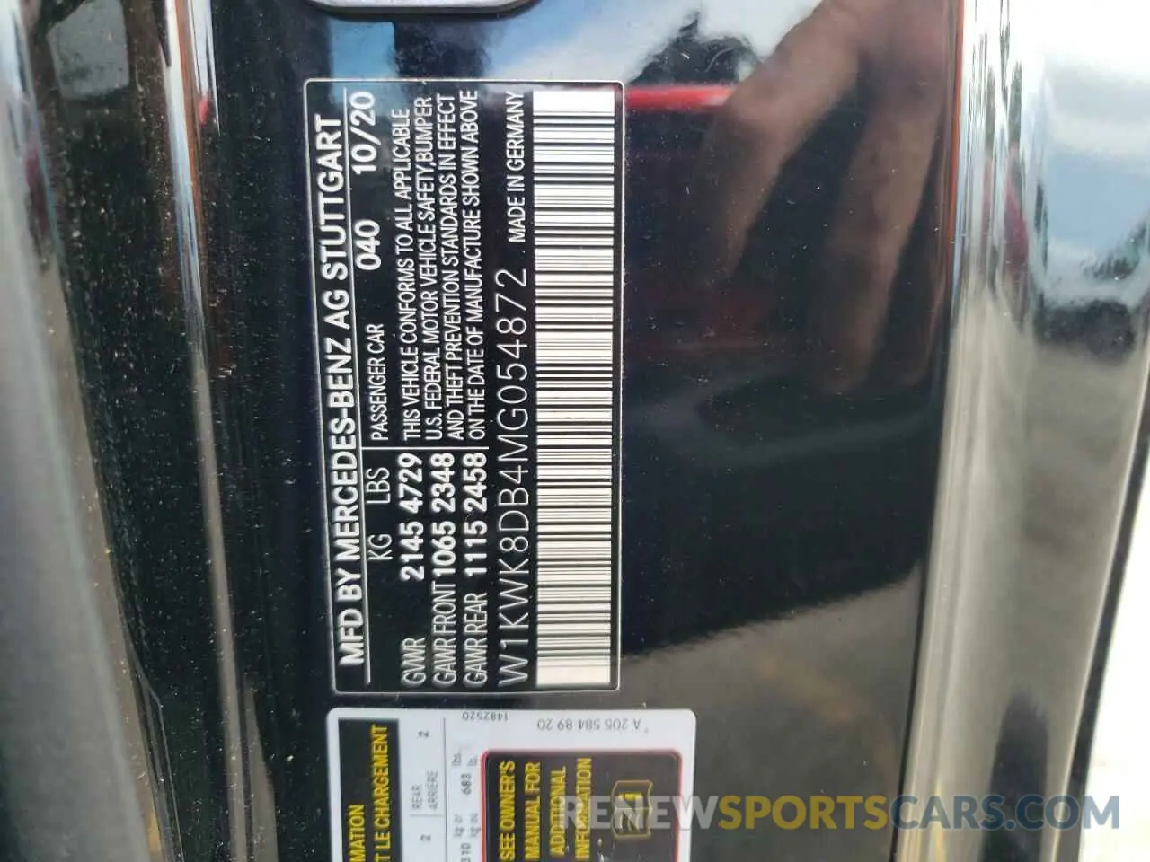 13 Photograph of a damaged car W1KWK8DB4MG054872 MERCEDES-BENZ C-CLASS 2021