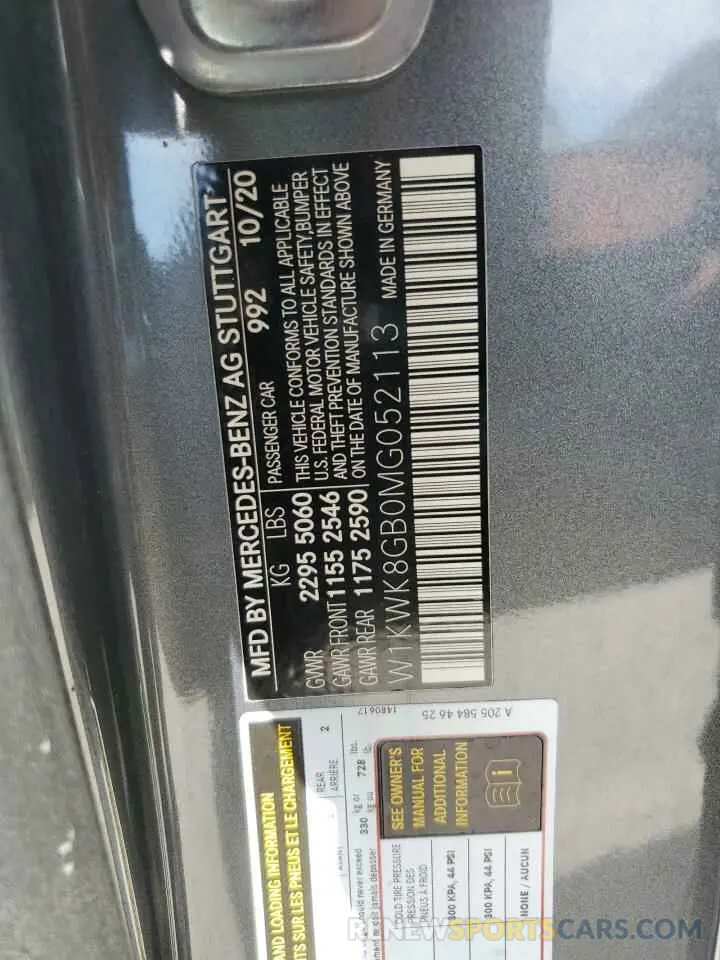 13 Photograph of a damaged car W1KWK8GB0MG052113 MERCEDES-BENZ C-CLASS 2021