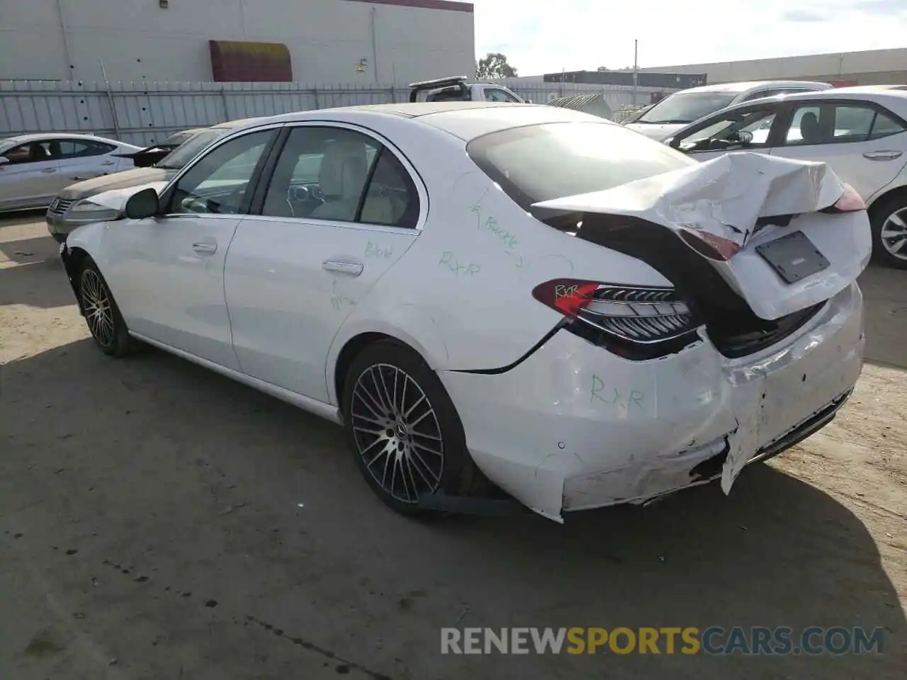 2 Photograph of a damaged car W1KAF4GB0NR038290 MERCEDES-BENZ C-CLASS 2022