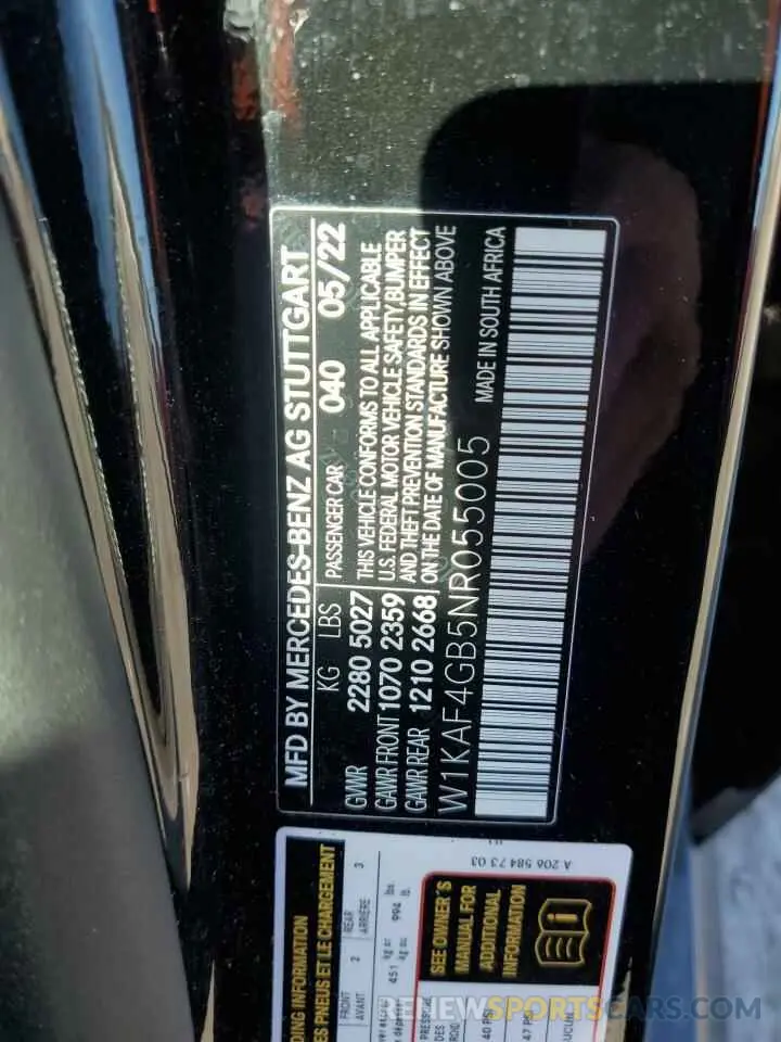 13 Photograph of a damaged car W1KAF4GB5NR055005 MERCEDES-BENZ C-CLASS 2022