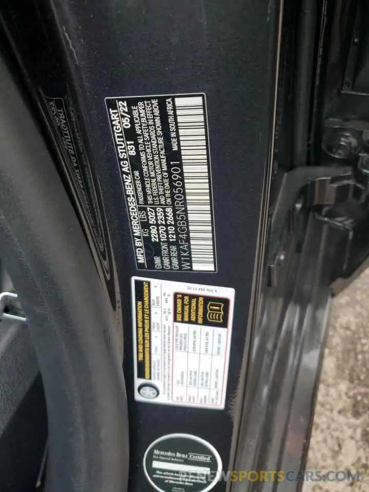 13 Photograph of a damaged car W1KAF4GB5NR056901 MERCEDES-BENZ C-CLASS 2022