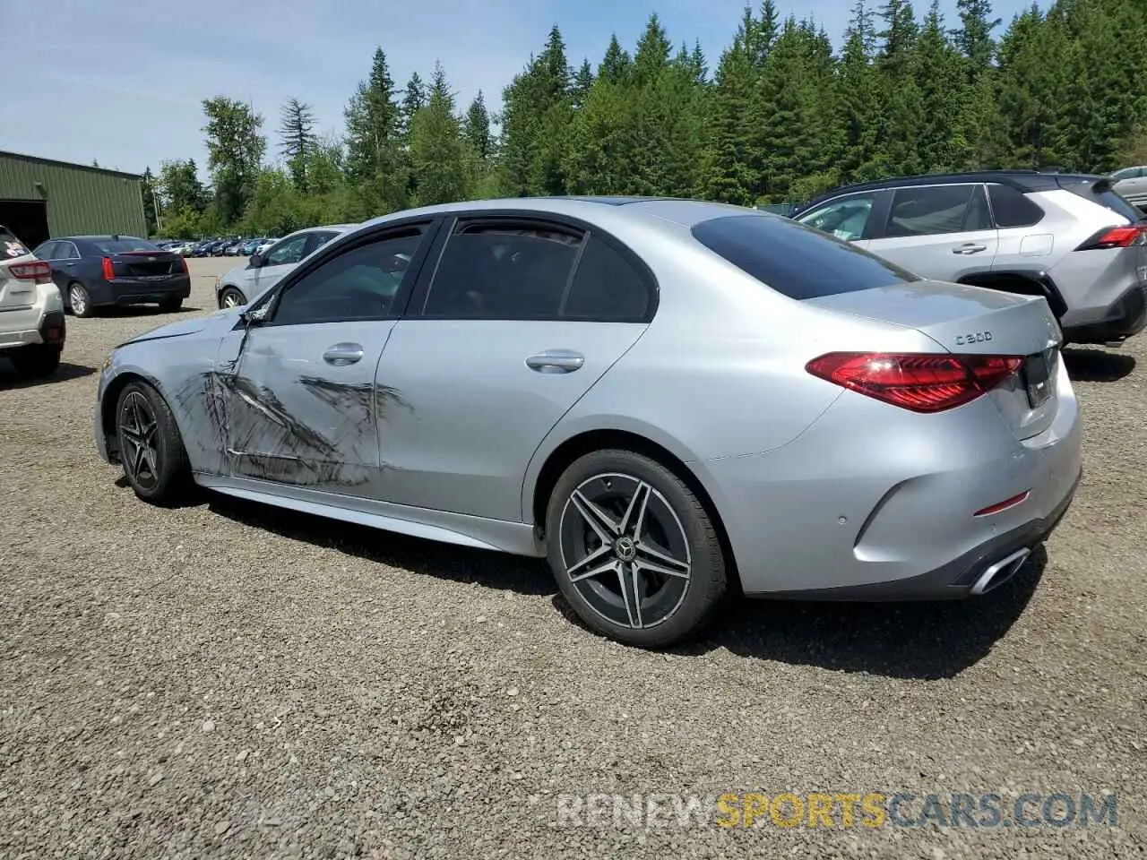 2 Photograph of a damaged car W1KAF4HB3NR047063 MERCEDES-BENZ C-CLASS 2022