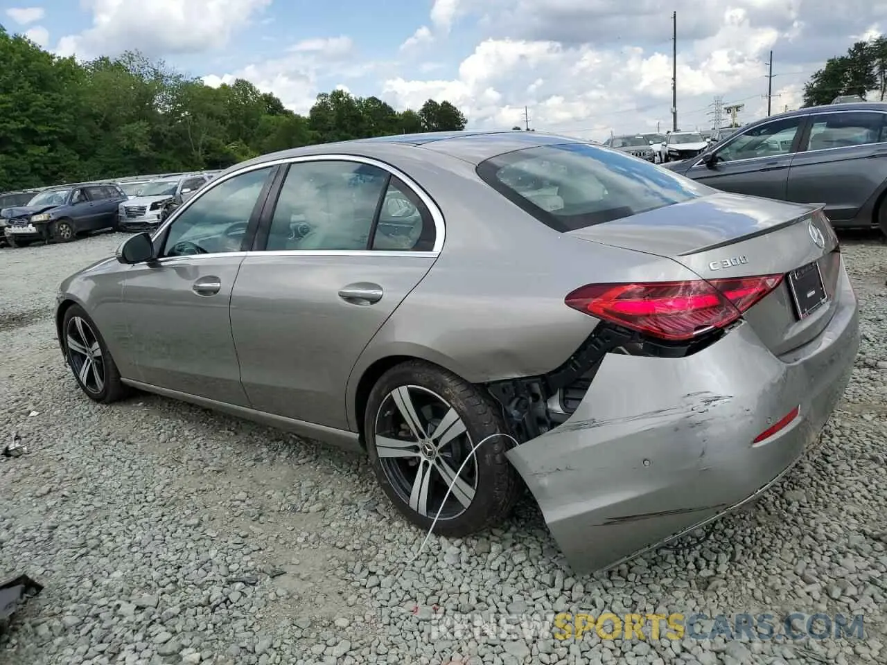 2 Photograph of a damaged car W1KAF4HB9NR062019 MERCEDES-BENZ C-CLASS 2022