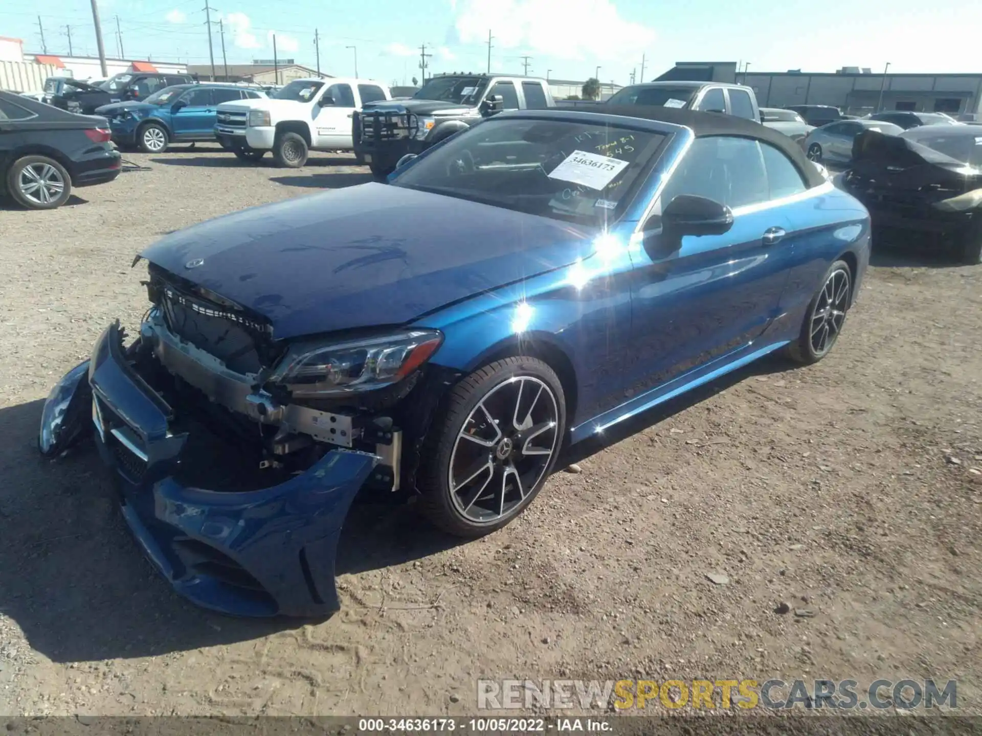 2 Photograph of a damaged car W1KWK8DB7NG111258 MERCEDES-BENZ C-CLASS 2022