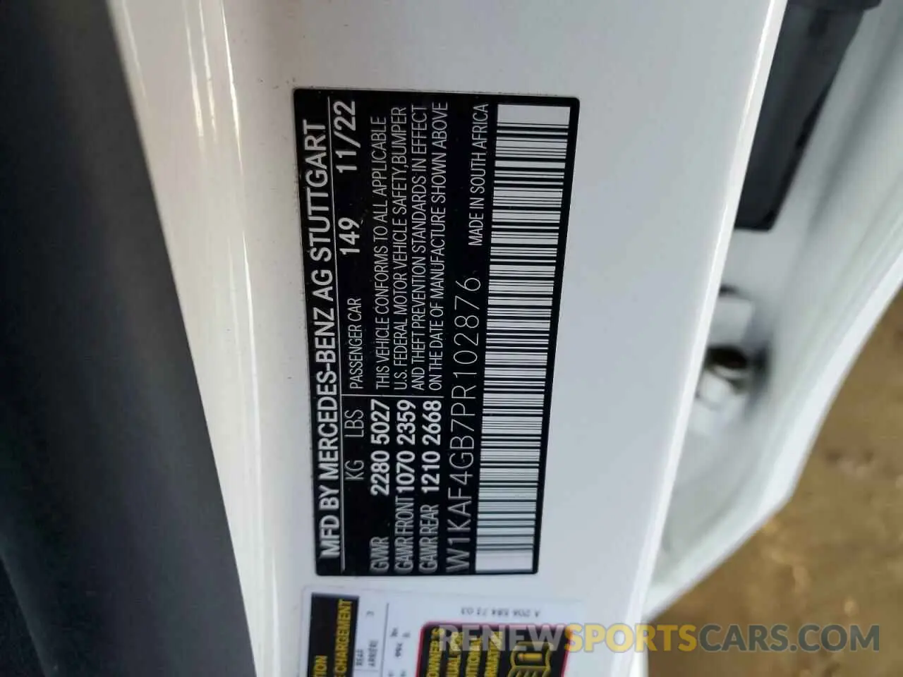 13 Photograph of a damaged car W1KAF4GB7PR102876 MERCEDES-BENZ C-CLASS 2023