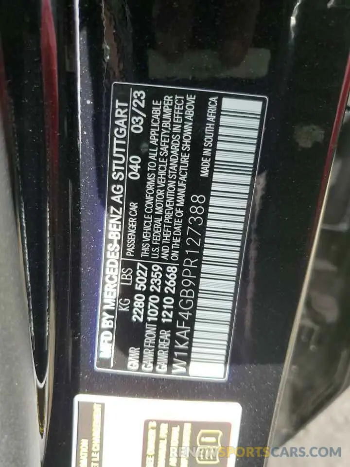 12 Photograph of a damaged car W1KAF4GB9PR127388 MERCEDES-BENZ C-CLASS 2023