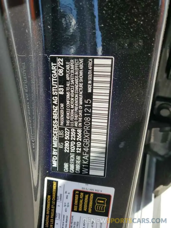 14 Photograph of a damaged car W1KAF4GBXPR081215 MERCEDES-BENZ C-CLASS 2023