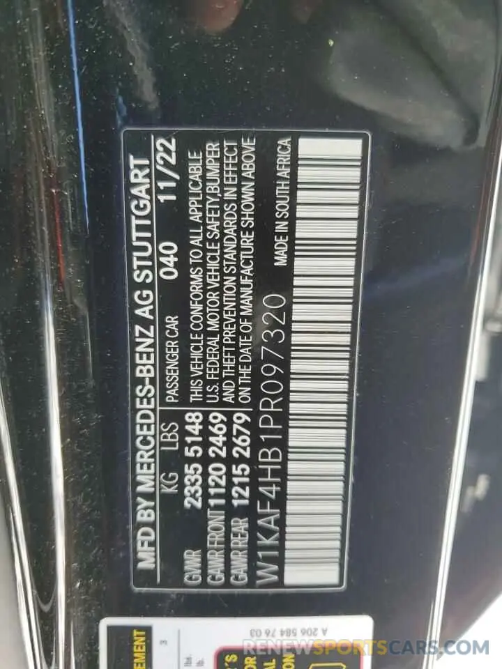 13 Photograph of a damaged car W1KAF4HB1PR097320 MERCEDES-BENZ C-CLASS 2023