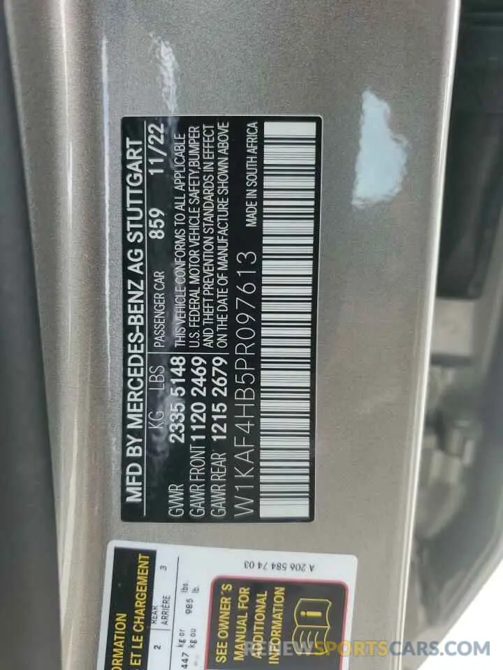 14 Photograph of a damaged car W1KAF4HB5PR097613 MERCEDES-BENZ C-CLASS 2023