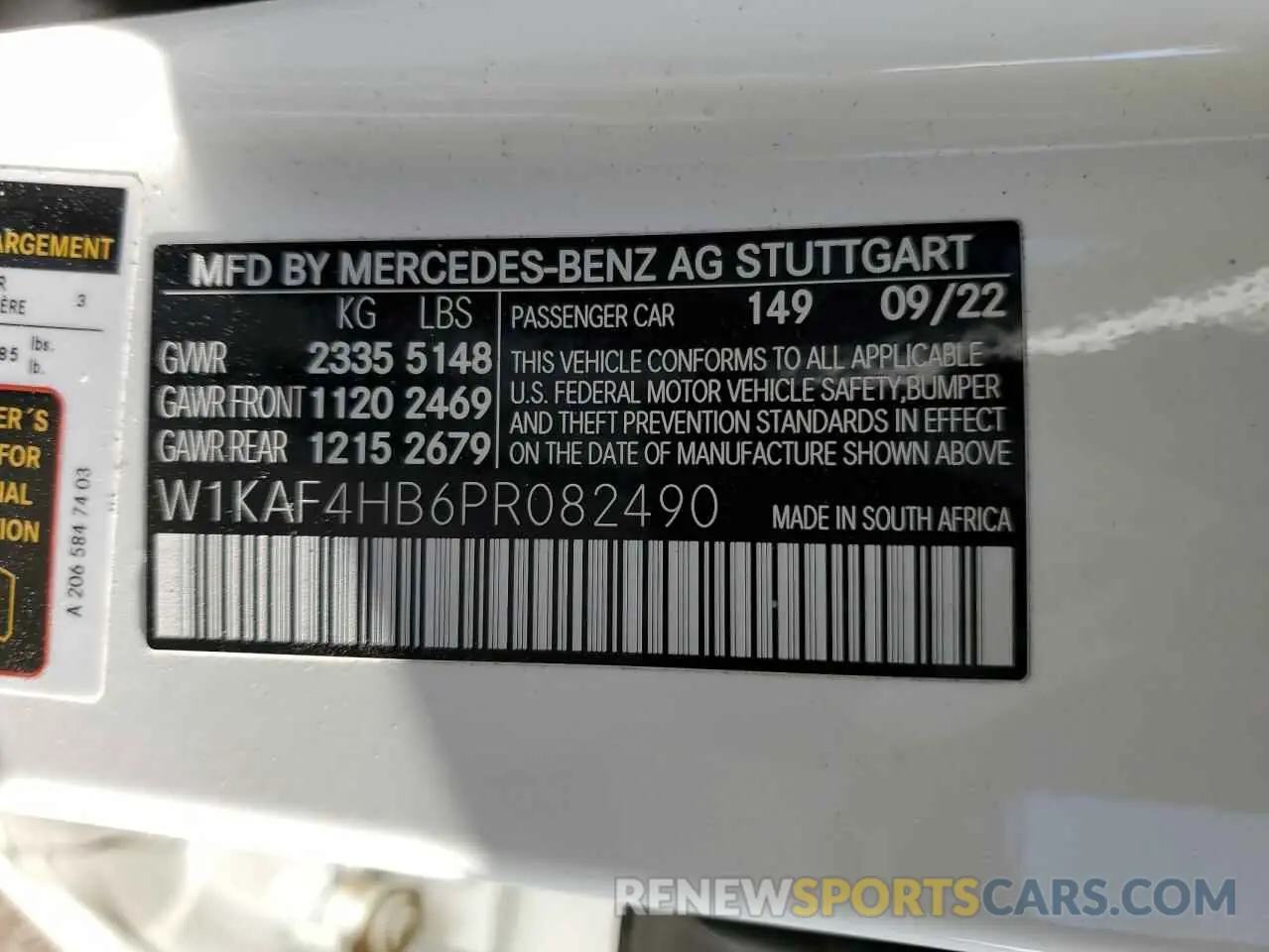 15 Photograph of a damaged car W1KAF4HB6PR082490 MERCEDES-BENZ C-CLASS 2023
