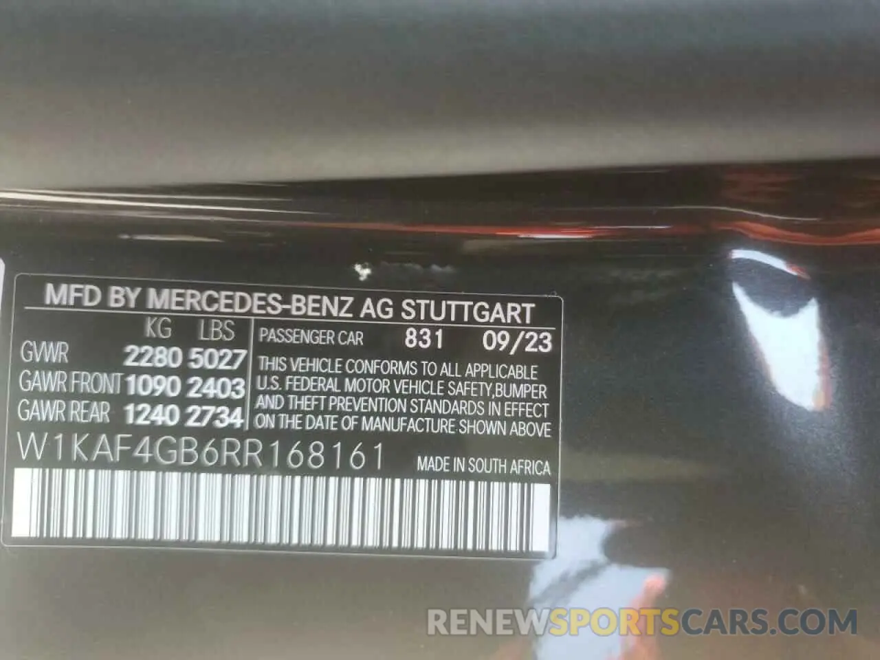 13 Photograph of a damaged car W1KAF4GB6RR168161 MERCEDES-BENZ C-CLASS 2024