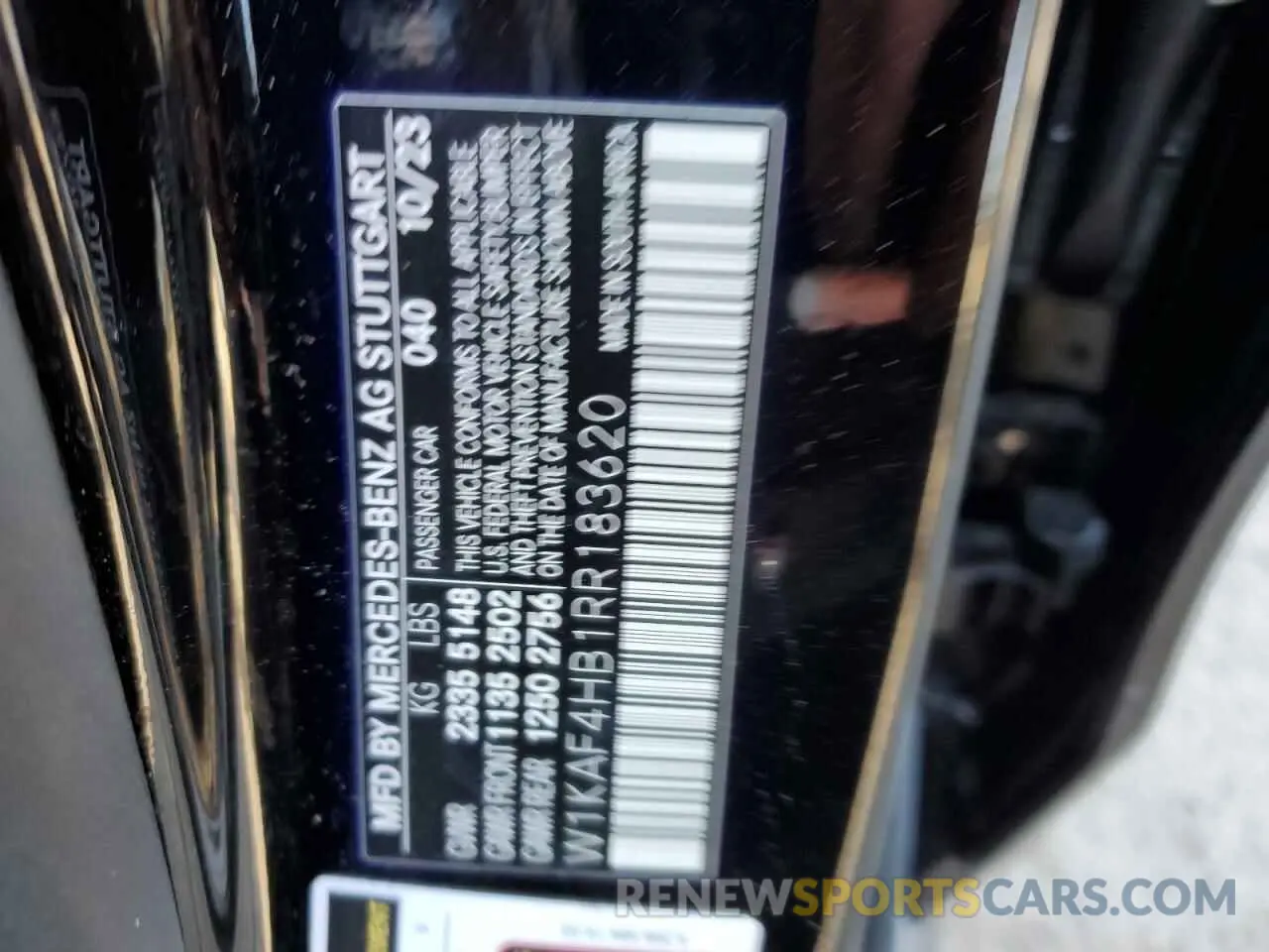 12 Photograph of a damaged car W1KAF4HB1RR183620 MERCEDES-BENZ C-CLASS 2024