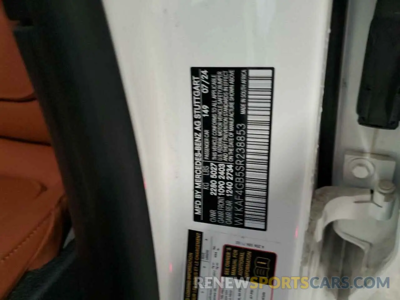 12 Photograph of a damaged car W1KAF4GB5SR238853 MERCEDES-BENZ C-CLASS 2025