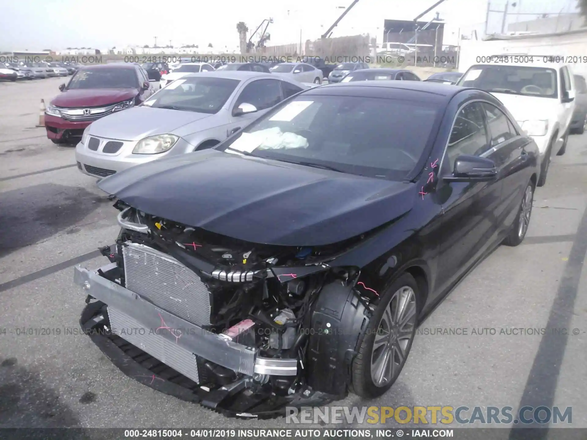 2 Photograph of a damaged car WDDSJ4EB7KN733438 MERCEDES-BENZ CLA 2019