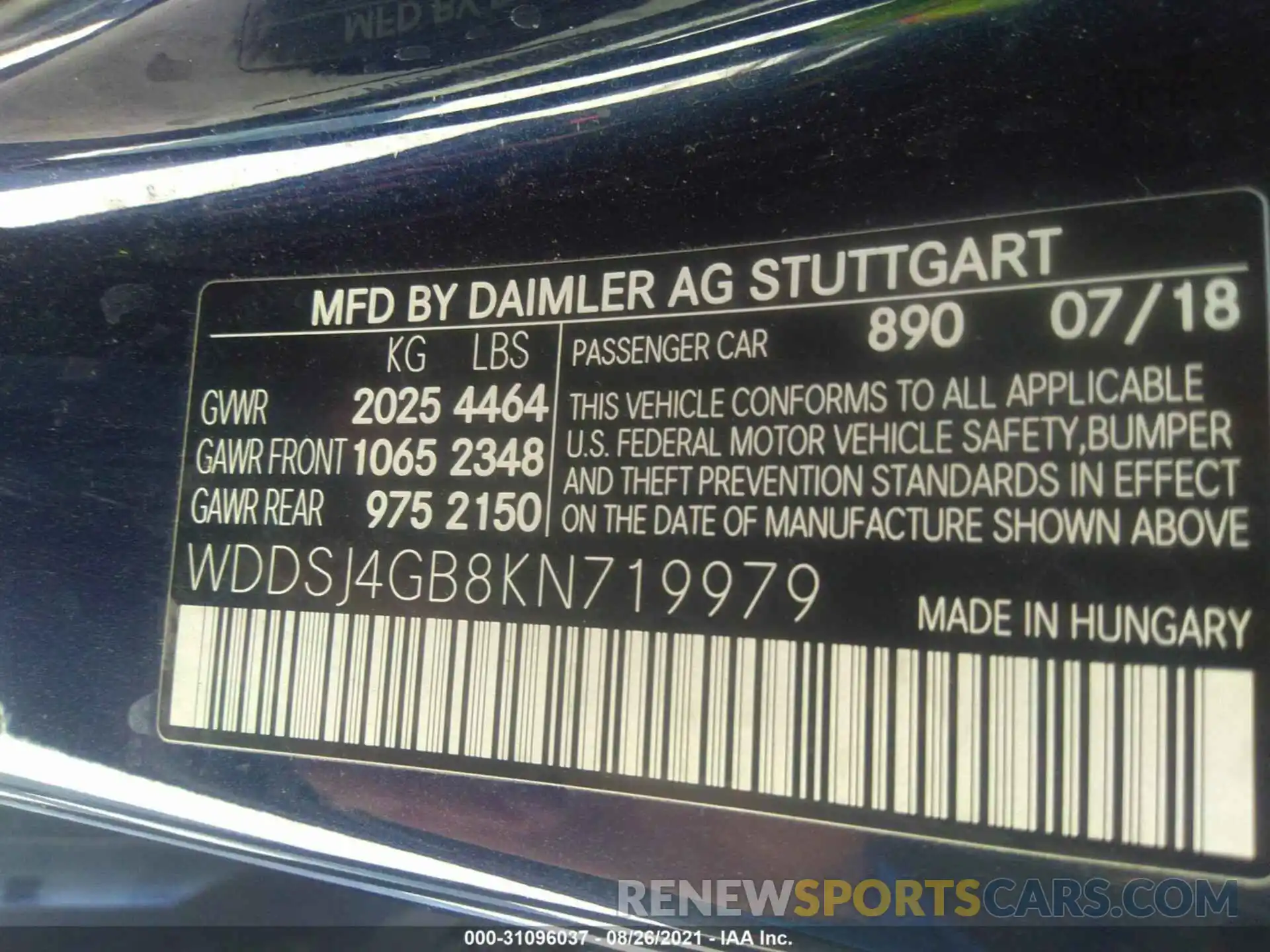 9 Photograph of a damaged car WDDSJ4GB8KN719979 MERCEDES-BENZ CLA 2019