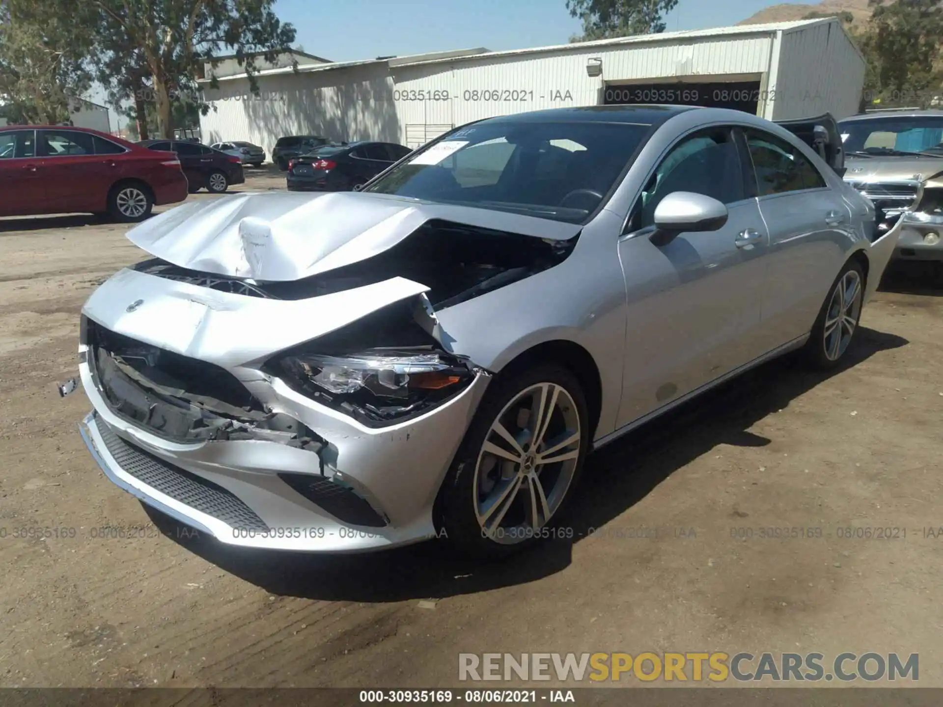 2 Photograph of a damaged car W1K5J4GB0MN171346 MERCEDES-BENZ CLA 2021