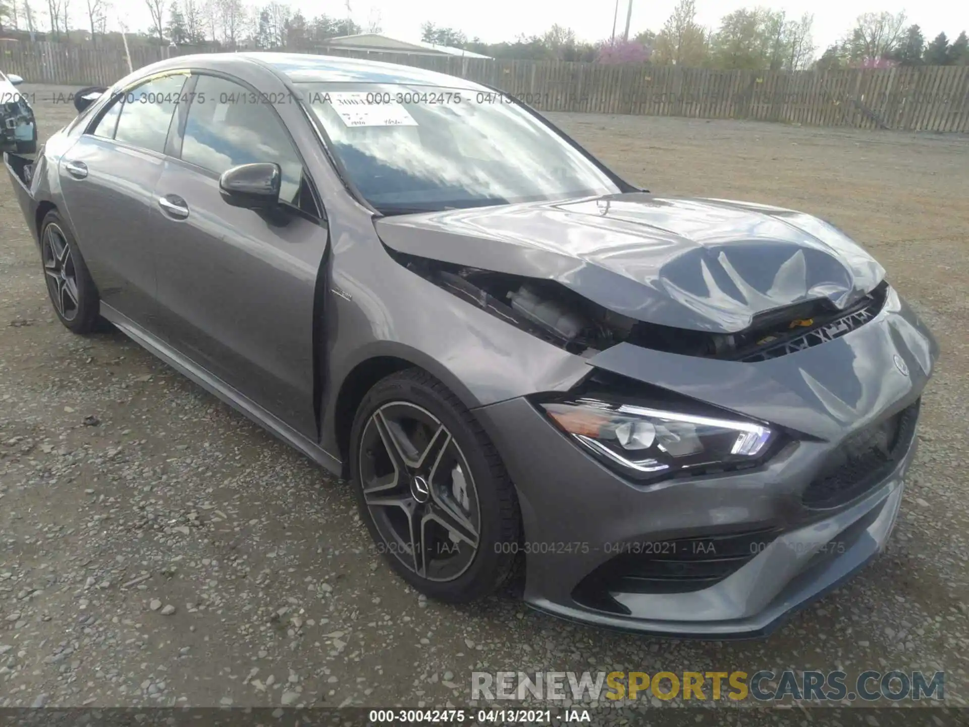 1 Photograph of a damaged car W1K5J5BB6MN162003 MERCEDES-BENZ CLA 2021