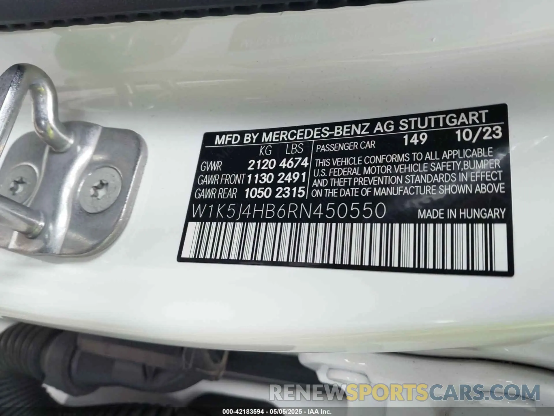 9 Photograph of a damaged car W1K5J4HB6RN450550 MERCEDES-BENZ CLA 2024