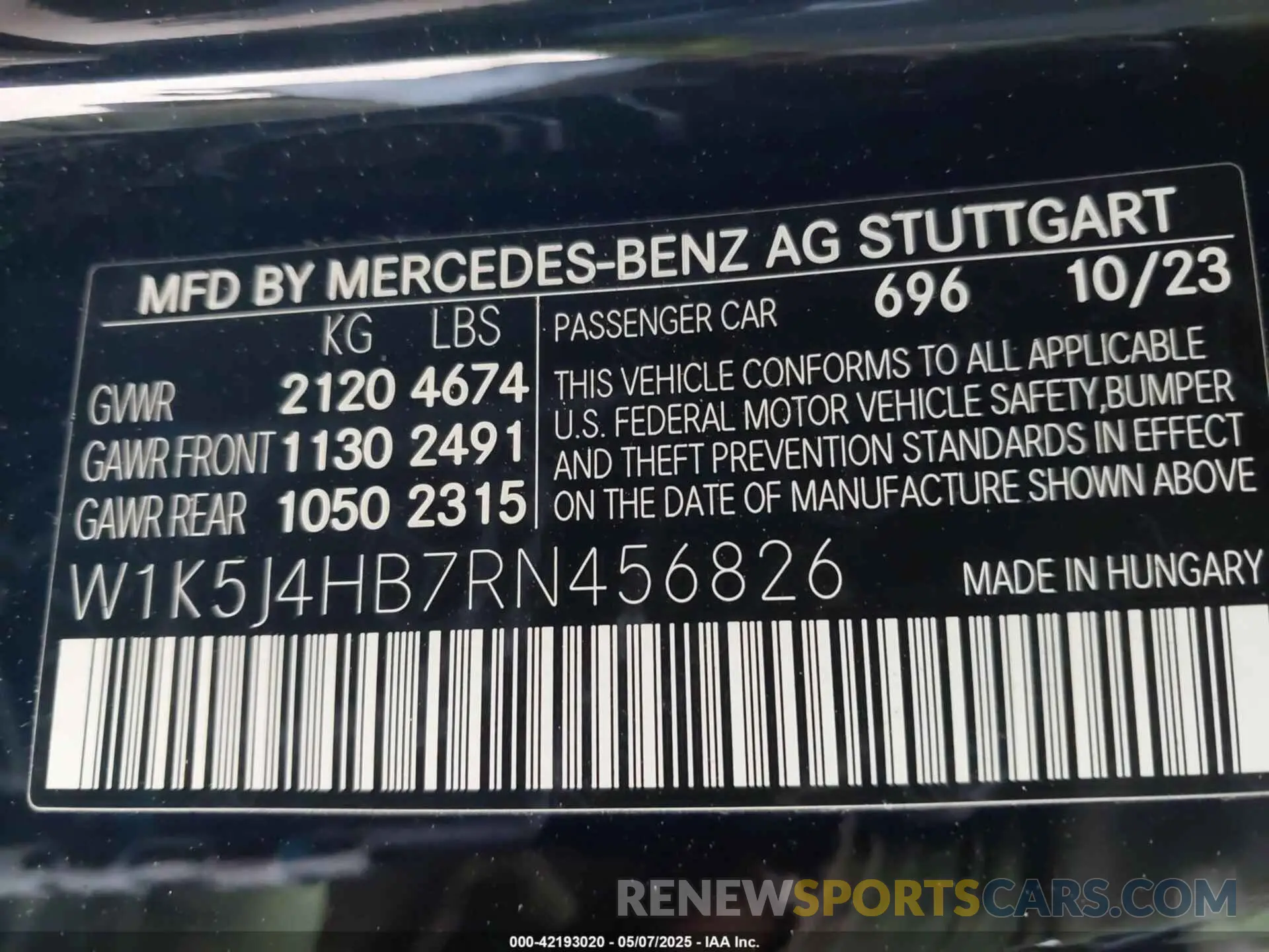 9 Photograph of a damaged car W1K5J4HB7RN456826 MERCEDES-BENZ CLA 2024